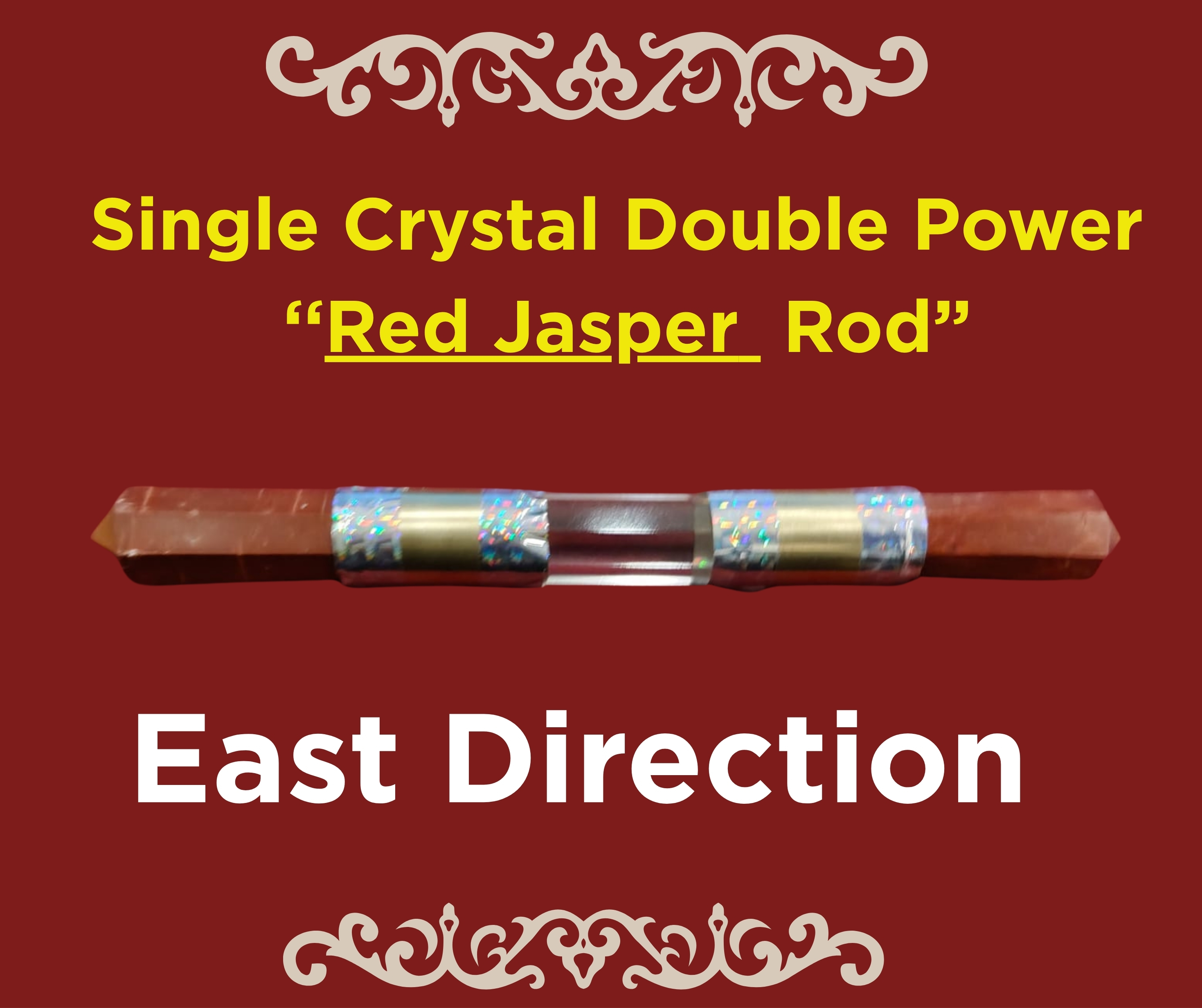 Single Crystal Double Power “Red Jasper” Rod